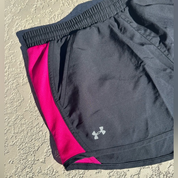 Under Armour Pants - Under Armour Women's Athletic Shorts in Black and Pink